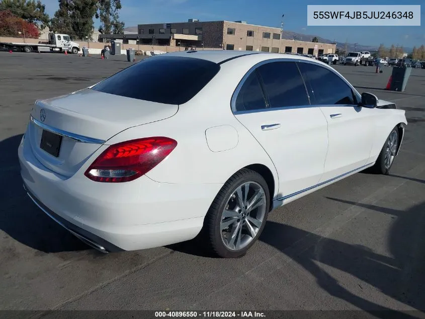 2018 Mercedes-Benz C 300 VIN: 55SWF4JB5JU246348 Lot: 40896550