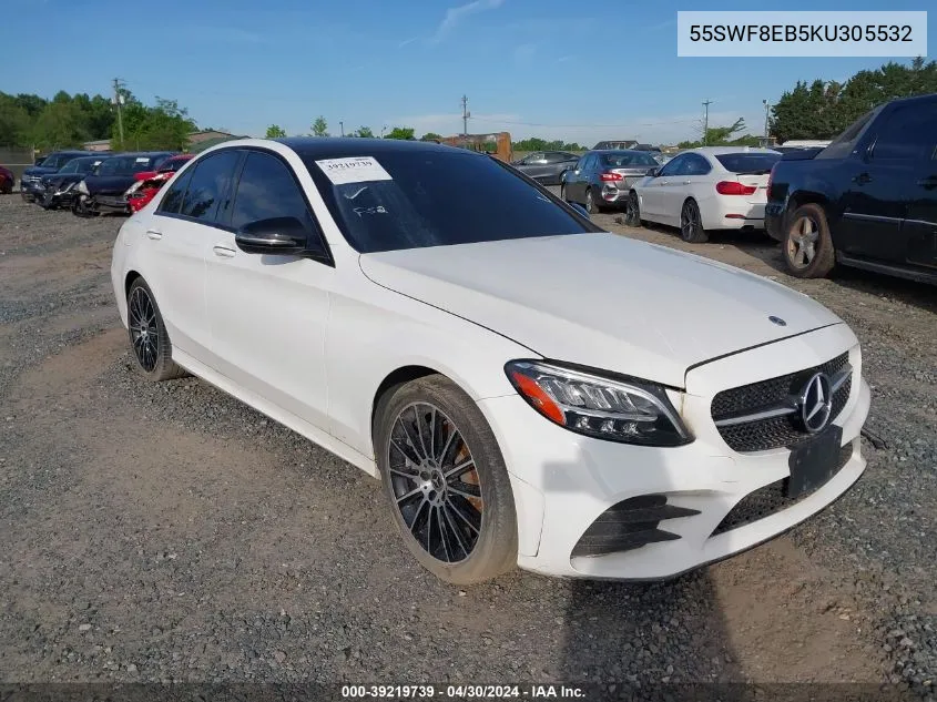 2019 Mercedes-Benz C 300 4Matic VIN: 55SWF8EB5KU305532 Lot: 39219739