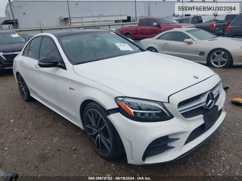 2019 Mercedes-Benz Amg C 43 4Matic VIN: 55SWF6EB5KU302084 Lot: 39678752