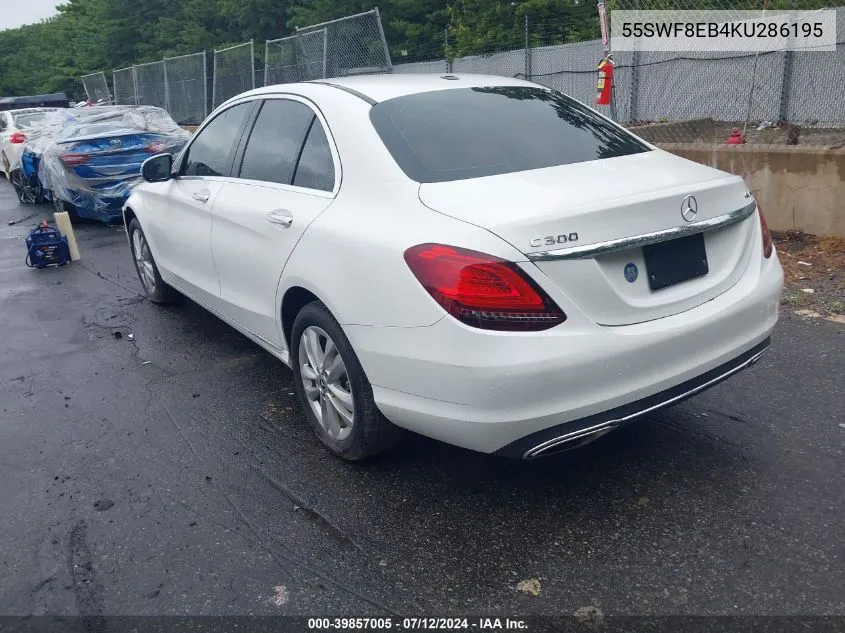 2019 Mercedes-Benz C 300 4Matic VIN: 55SWF8EB4KU286195 Lot: 39857005