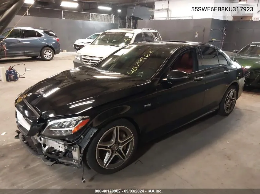 2019 Mercedes-Benz Amg C 43 4Matic VIN: 55SWF6EB8KU317923 Lot: 40179962