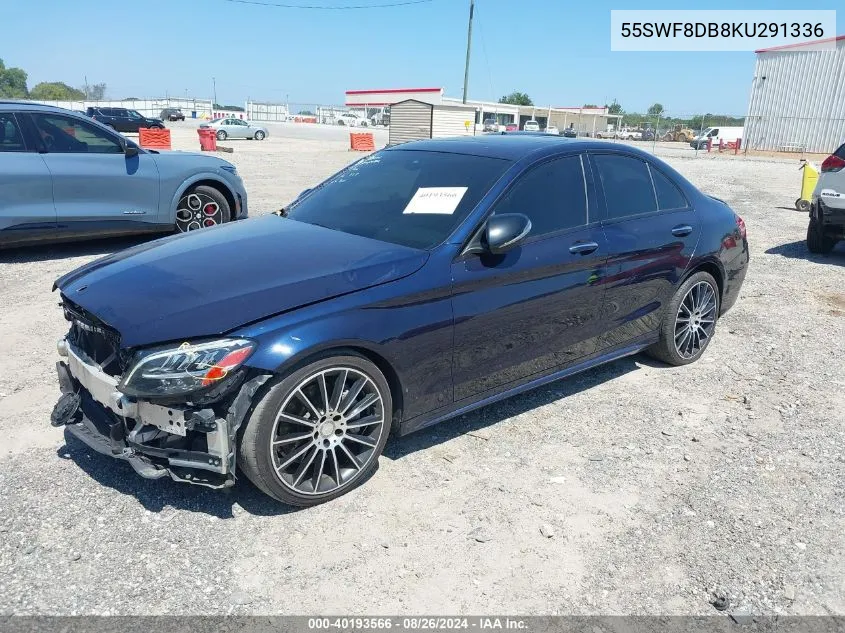 2019 Mercedes-Benz C 300 VIN: 55SWF8DB8KU291336 Lot: 40193566