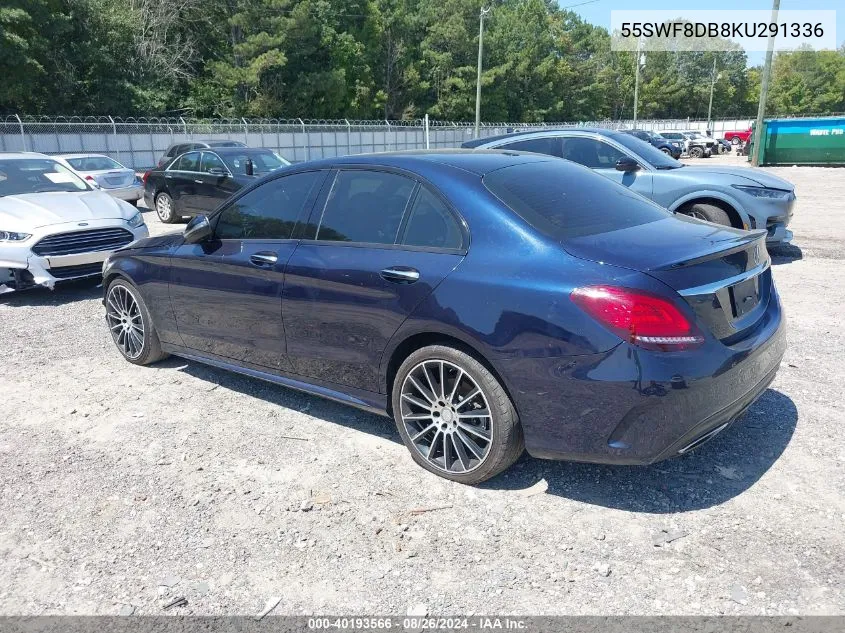 2019 Mercedes-Benz C 300 VIN: 55SWF8DB8KU291336 Lot: 40193566