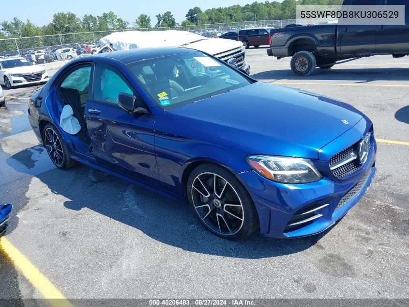 2019 Mercedes-Benz C 300 VIN: 55SWF8DB8KU306529 Lot: 40206483