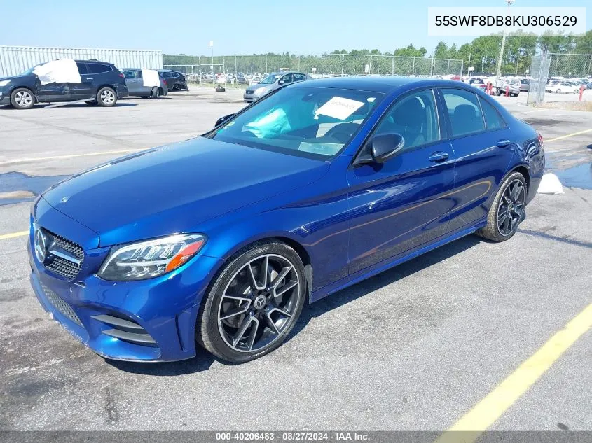 2019 Mercedes-Benz C 300 VIN: 55SWF8DB8KU306529 Lot: 40206483