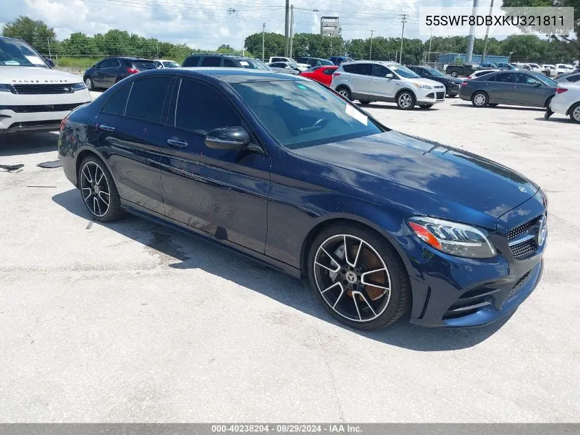 2019 Mercedes-Benz C 300 VIN: 55SWF8DBXKU321811 Lot: 40238204