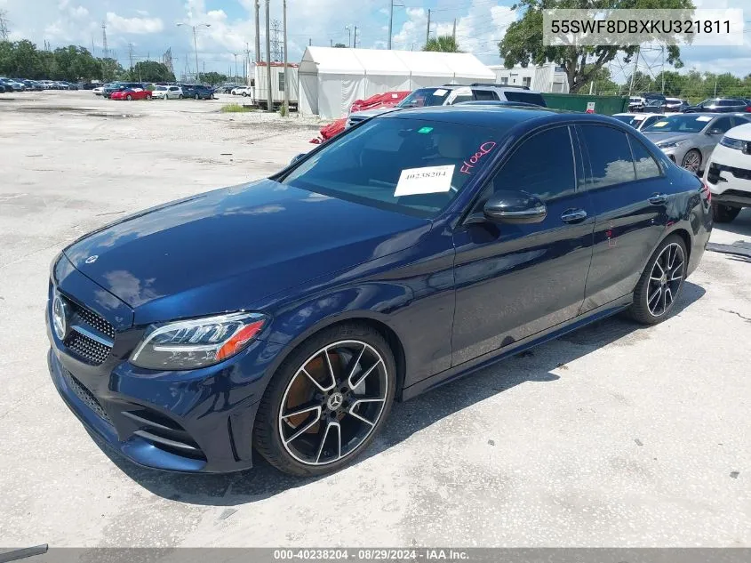 2019 Mercedes-Benz C 300 VIN: 55SWF8DBXKU321811 Lot: 40238204