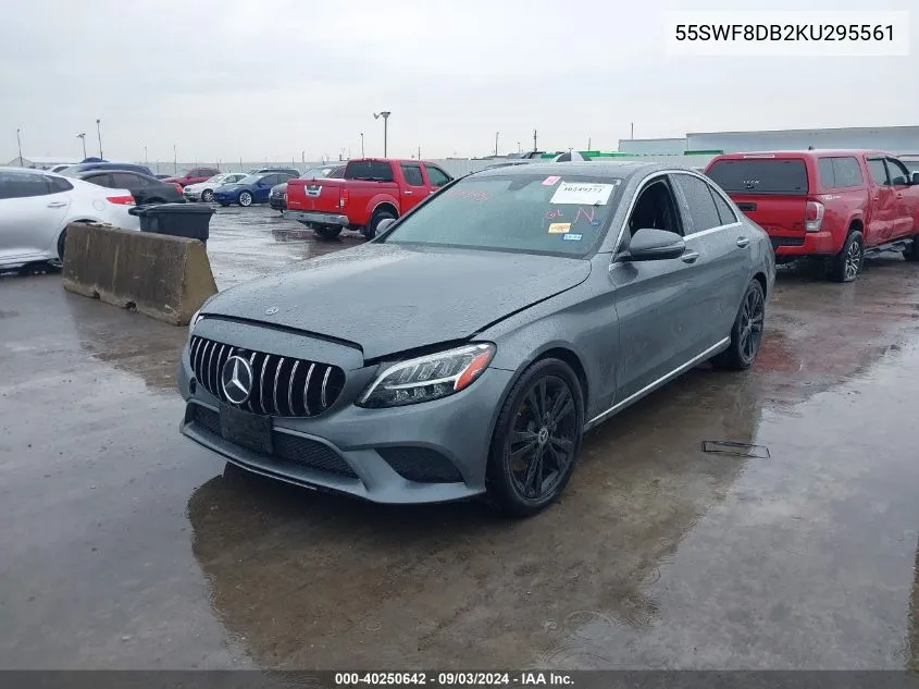 2019 Mercedes-Benz C 300 VIN: 55SWF8DB2KU295561 Lot: 40249272