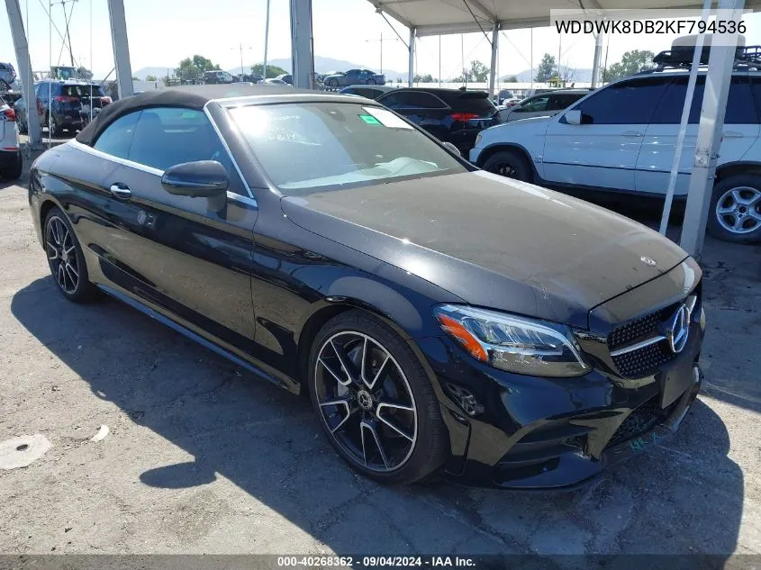 2019 Mercedes-Benz C 300 VIN: WDDWK8DB2KF794536 Lot: 40268362