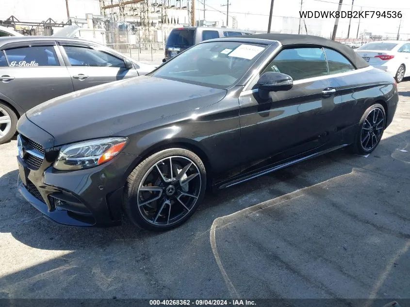 2019 Mercedes-Benz C 300 VIN: WDDWK8DB2KF794536 Lot: 40268362