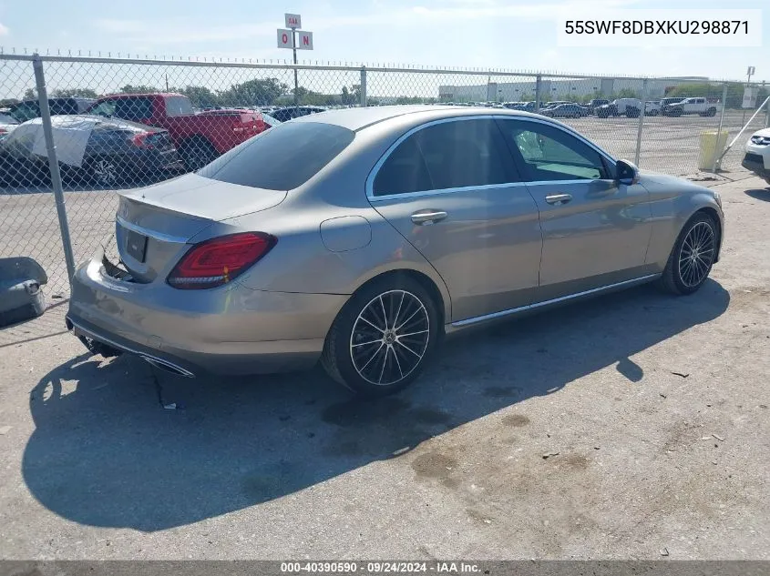 2019 Mercedes-Benz C 300 VIN: 55SWF8DBXKU298871 Lot: 40390590