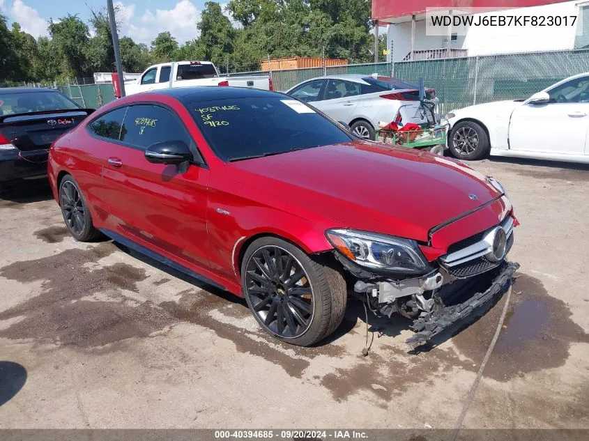 2019 Mercedes-Benz Amg C 43 4Matic VIN: WDDWJ6EB7KF823017 Lot: 40394685