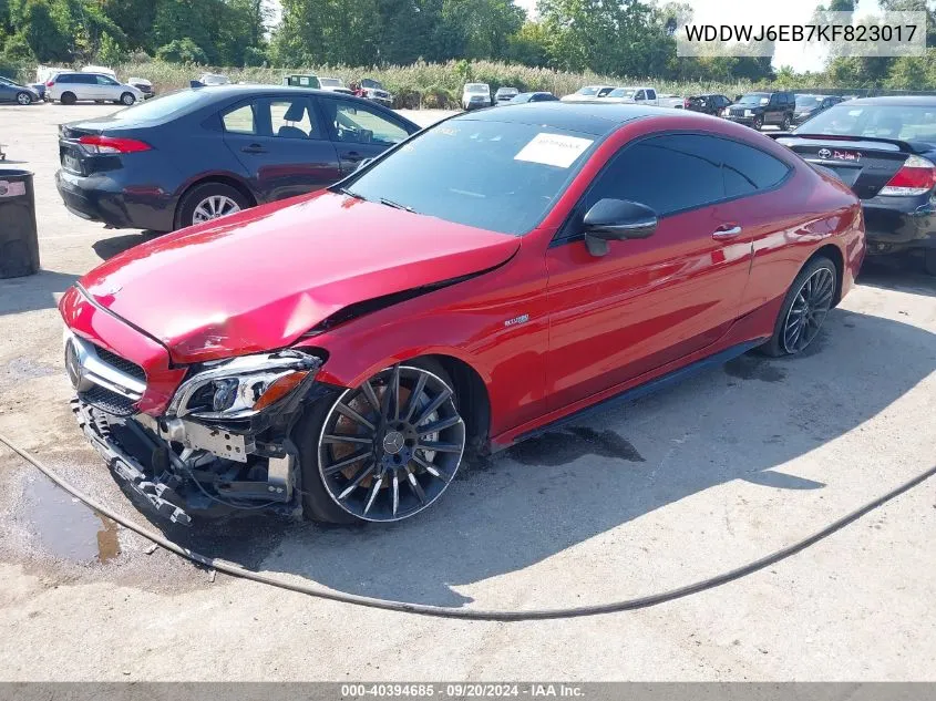 2019 Mercedes-Benz Amg C 43 4Matic VIN: WDDWJ6EB7KF823017 Lot: 40394685