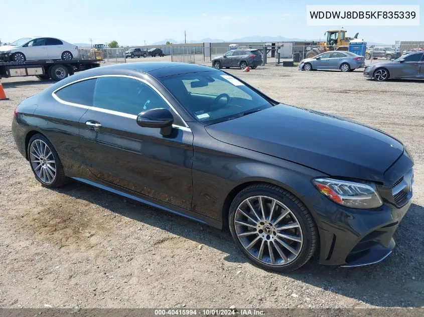 2019 Mercedes-Benz C 300 VIN: WDDWJ8DB5KF835339 Lot: 40415994