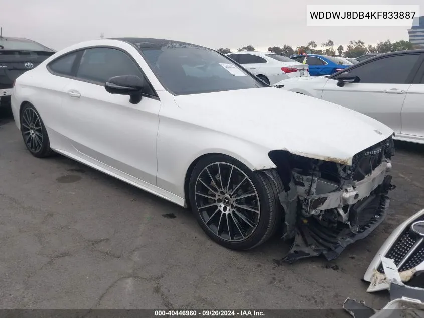 2019 Mercedes-Benz C 300 VIN: WDDWJ8DB4KF833887 Lot: 40446960