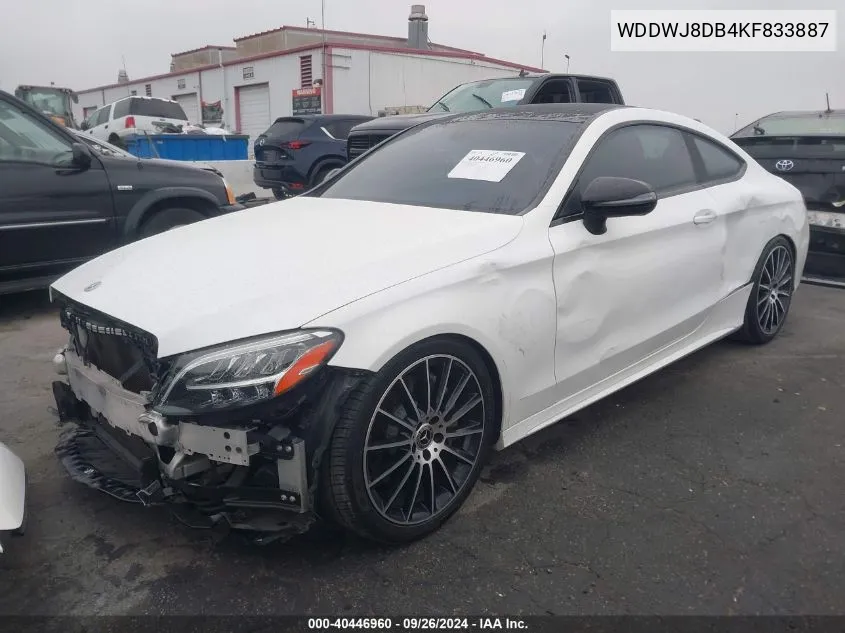 2019 Mercedes-Benz C 300 VIN: WDDWJ8DB4KF833887 Lot: 40446960