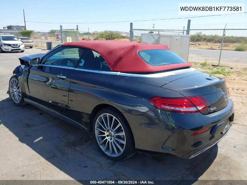 2019 Mercedes-Benz C 300 VIN: WDDWK8DB1KF773581 Lot: 40471004