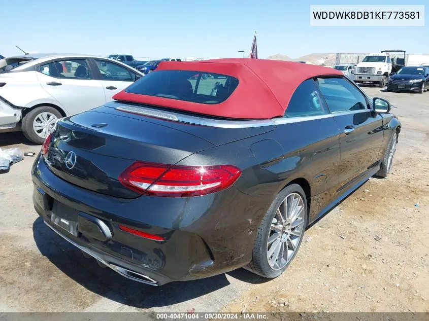 2019 Mercedes-Benz C 300 VIN: WDDWK8DB1KF773581 Lot: 40471004