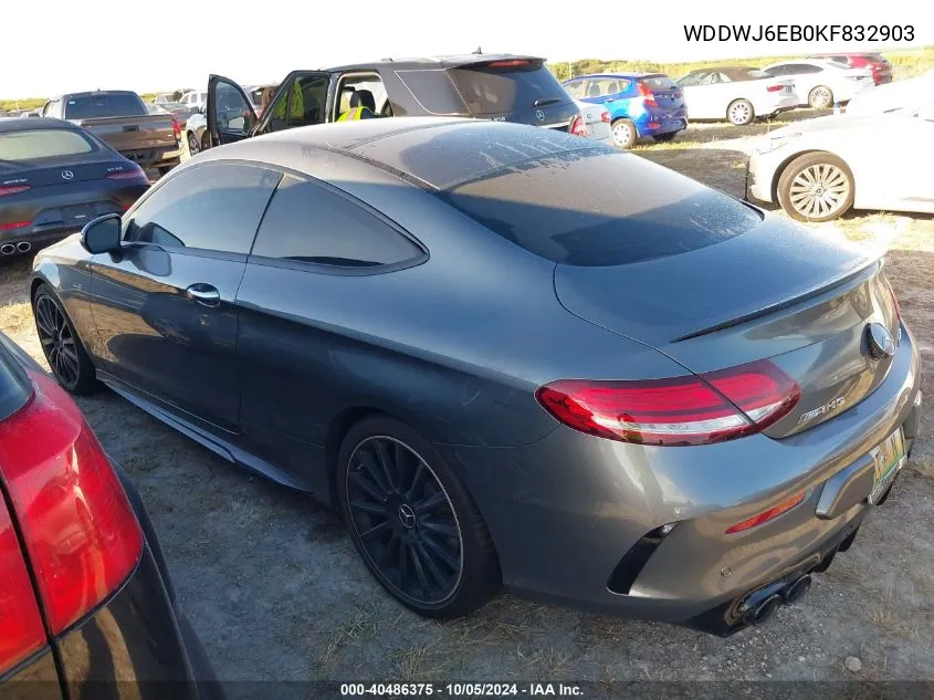 2019 Mercedes-Benz C 43 Amg VIN: WDDWJ6EB0KF832903 Lot: 40486375