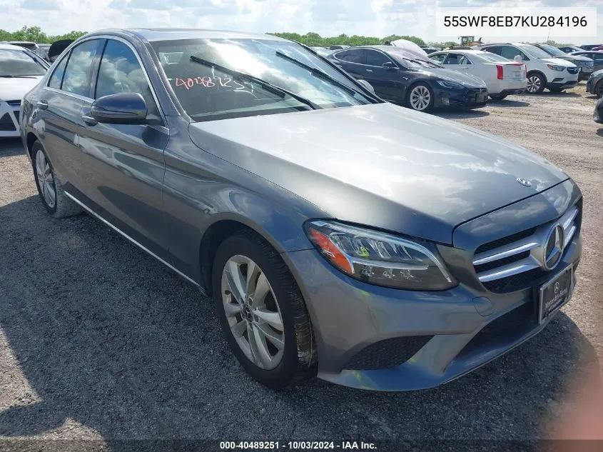 2019 Mercedes-Benz C 300 300 4Matic VIN: 55SWF8EB7KU284196 Lot: 40489251