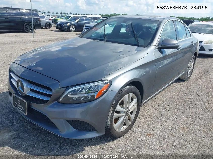 2019 Mercedes-Benz C 300 300 4Matic VIN: 55SWF8EB7KU284196 Lot: 40489251