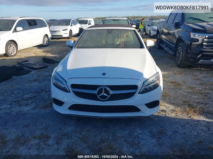 2019 Mercedes-Benz C 300 VIN: WDDWK8DB0KF817991 Lot: 40515263