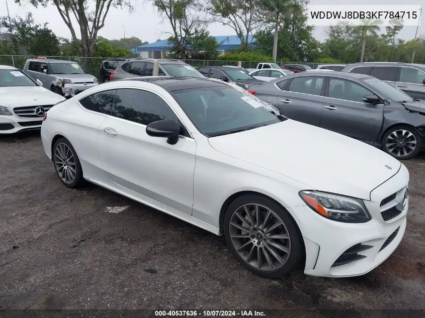 2019 Mercedes-Benz C 300 VIN: WDDWJ8DB3KF784715 Lot: 40537636