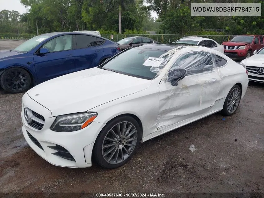 2019 Mercedes-Benz C 300 VIN: WDDWJ8DB3KF784715 Lot: 40537636