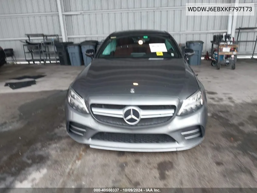 2019 Mercedes-Benz C 43 Amg VIN: WDDWJ6EBXKF797173 Lot: 40550337