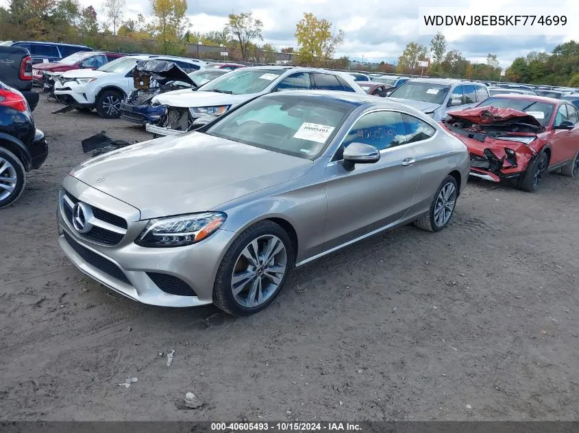 2019 Mercedes-Benz C 300 4Matic VIN: WDDWJ8EB5KF774699 Lot: 40605493