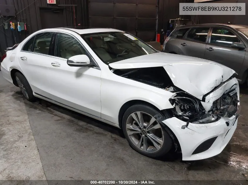 55SWF8EB9KU321278 2019 Mercedes-Benz C 300 4Matic