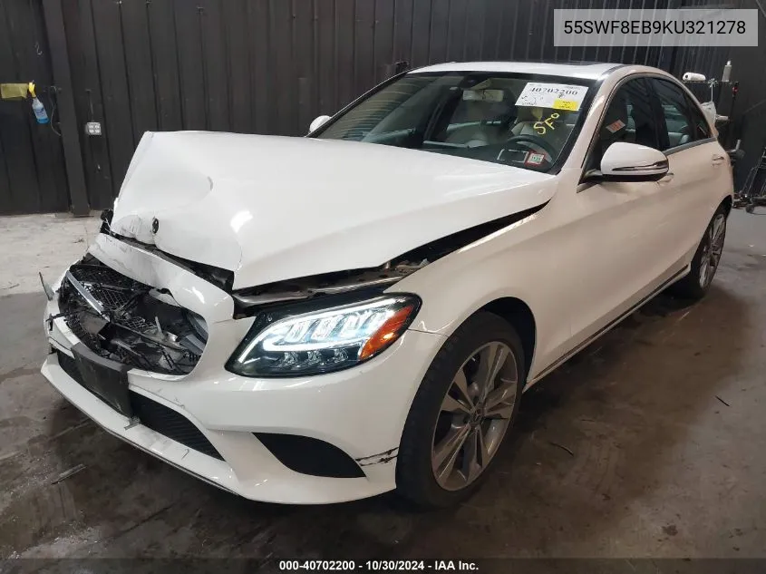 55SWF8EB9KU321278 2019 Mercedes-Benz C 300 4Matic