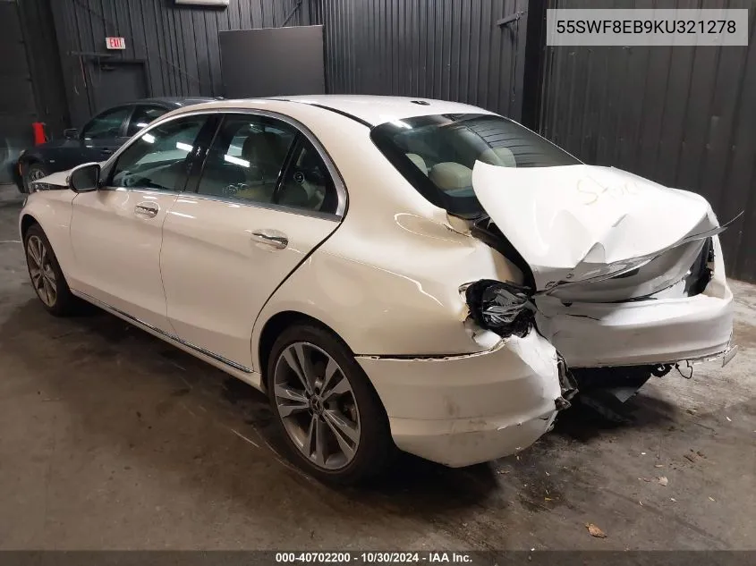 55SWF8EB9KU321278 2019 Mercedes-Benz C 300 4Matic