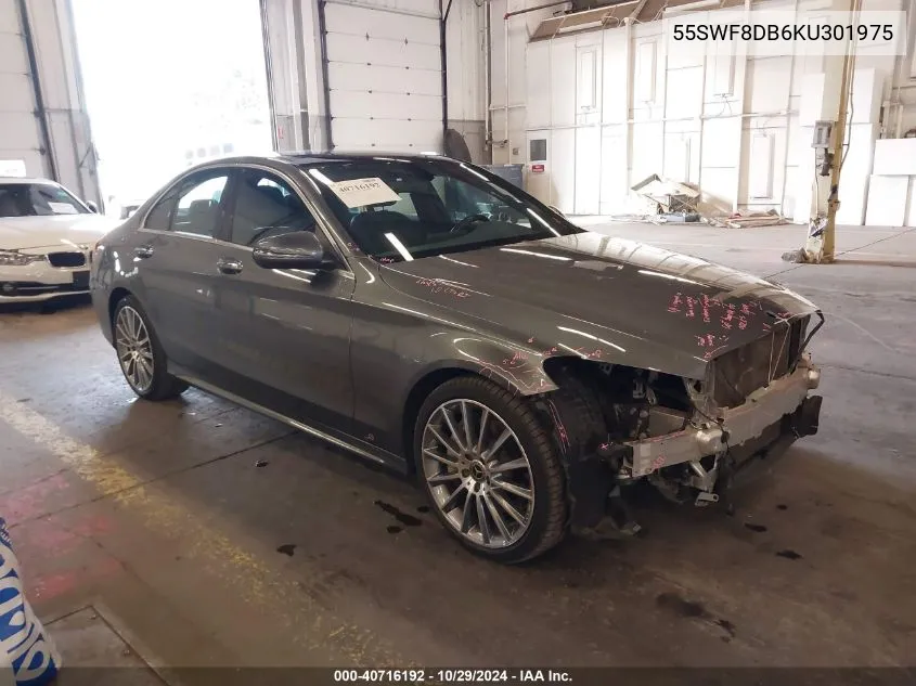 2019 Mercedes-Benz C 300 VIN: 55SWF8DB6KU301975 Lot: 40716192