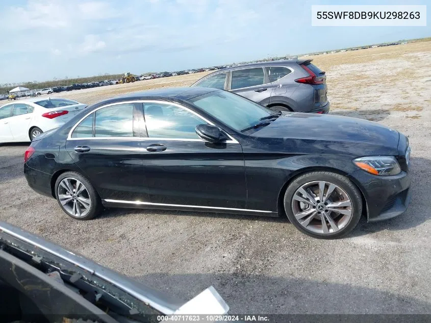 2019 Mercedes-Benz C 300 VIN: 55SWF8DB9KU298263 Lot: 40717623