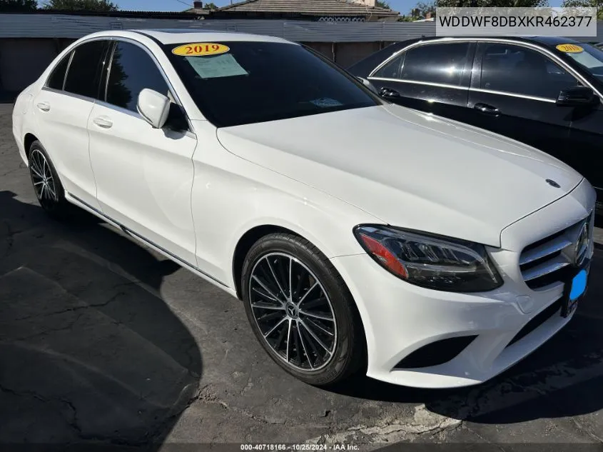 2019 Mercedes-Benz C 300 VIN: WDDWF8DBXKR462377 Lot: 40718166