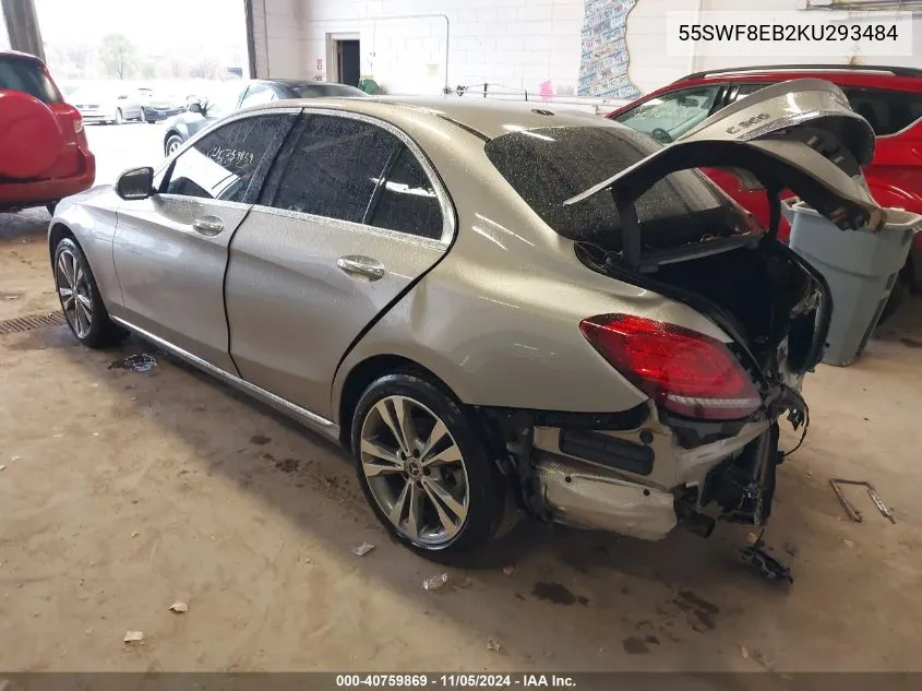 2019 Mercedes-Benz C 300 4Matic VIN: 55SWF8EB2KU293484 Lot: 40759869