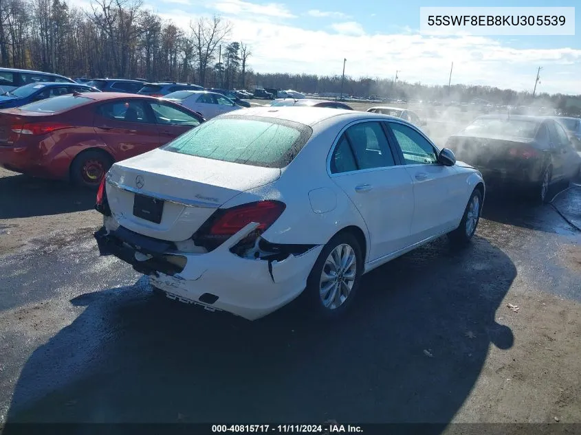 2019 Mercedes-Benz C 300 4Matic VIN: 55SWF8EB8KU305539 Lot: 40815717