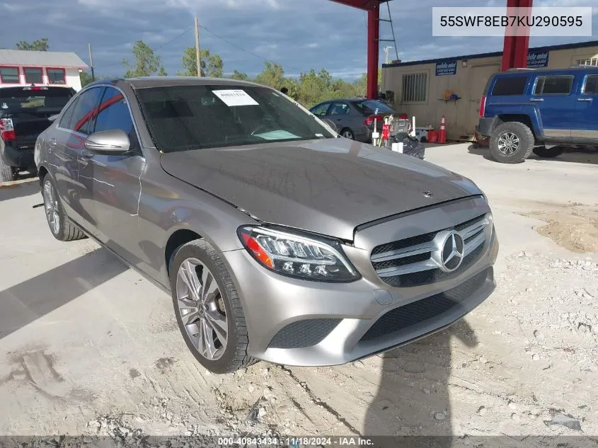 2019 Mercedes-Benz C 300 4Matic VIN: 55SWF8EB7KU290595 Lot: 40843434