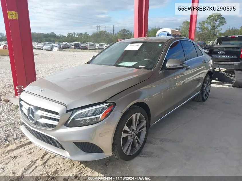 2019 Mercedes-Benz C 300 4Matic VIN: 55SWF8EB7KU290595 Lot: 40843434