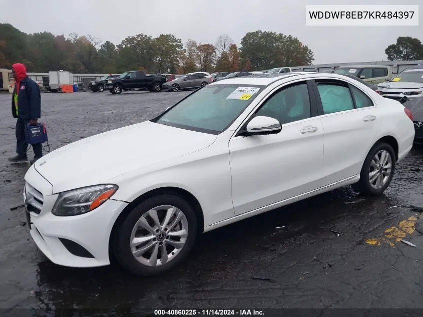 2019 Mercedes-Benz C 300 4Matic VIN: WDDWF8EB7KR484397 Lot: 40860225