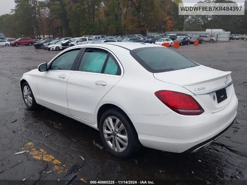 2019 Mercedes-Benz C 300 4Matic VIN: WDDWF8EB7KR484397 Lot: 40860225