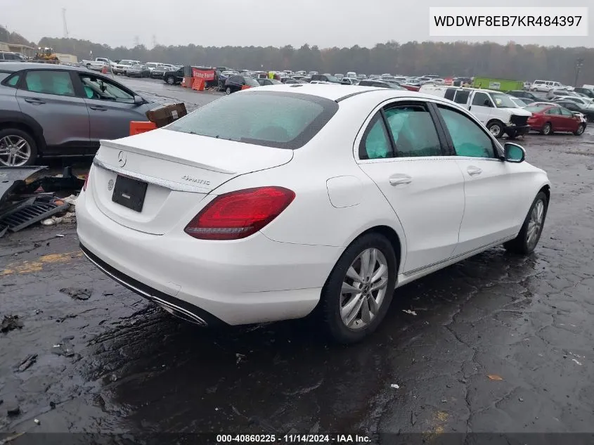 2019 Mercedes-Benz C 300 4Matic VIN: WDDWF8EB7KR484397 Lot: 40860225