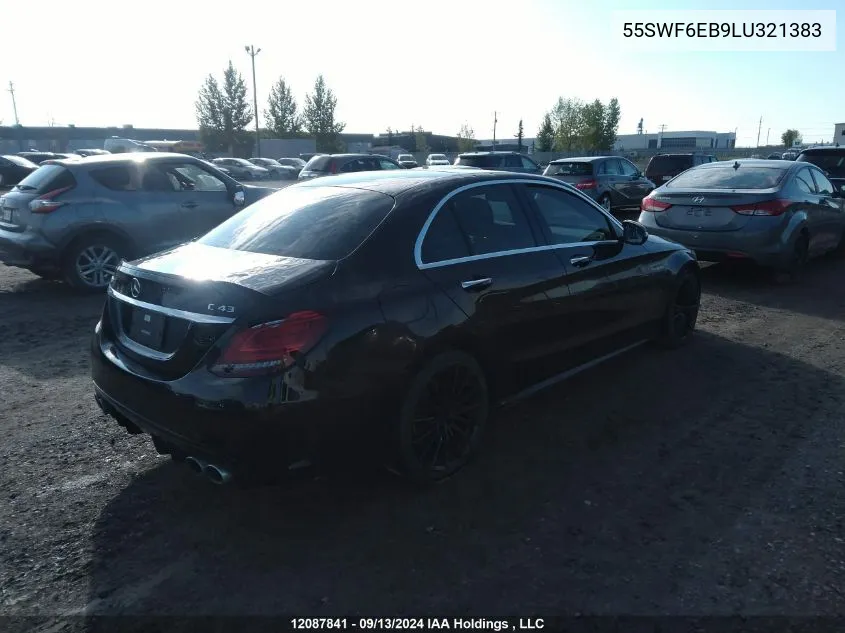 2020 Mercedes-Benz C-Class VIN: 55SWF6EB9LU321383 Lot: 12087841