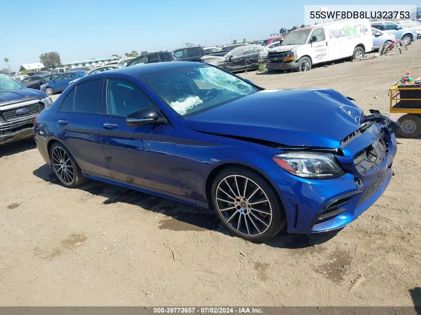 2020 Mercedes-Benz C 300 VIN: 55SWF8DB8LU323753 Lot: 39773657