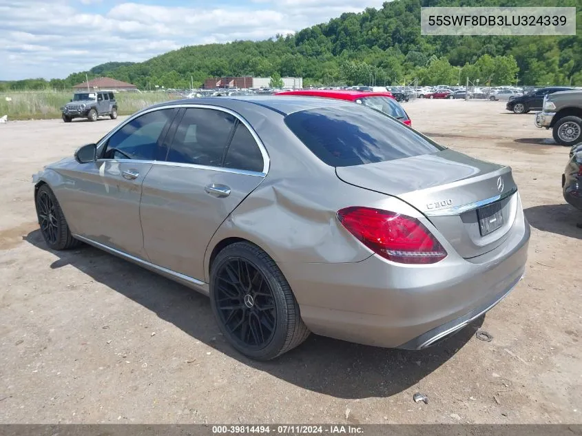 2020 Mercedes-Benz C 300 VIN: 55SWF8DB3LU324339 Lot: 39814494