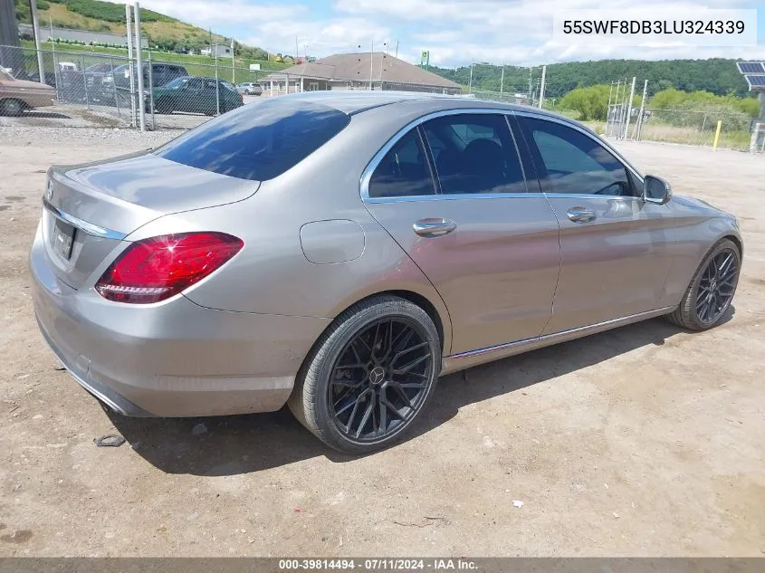 2020 Mercedes-Benz C 300 VIN: 55SWF8DB3LU324339 Lot: 39814494