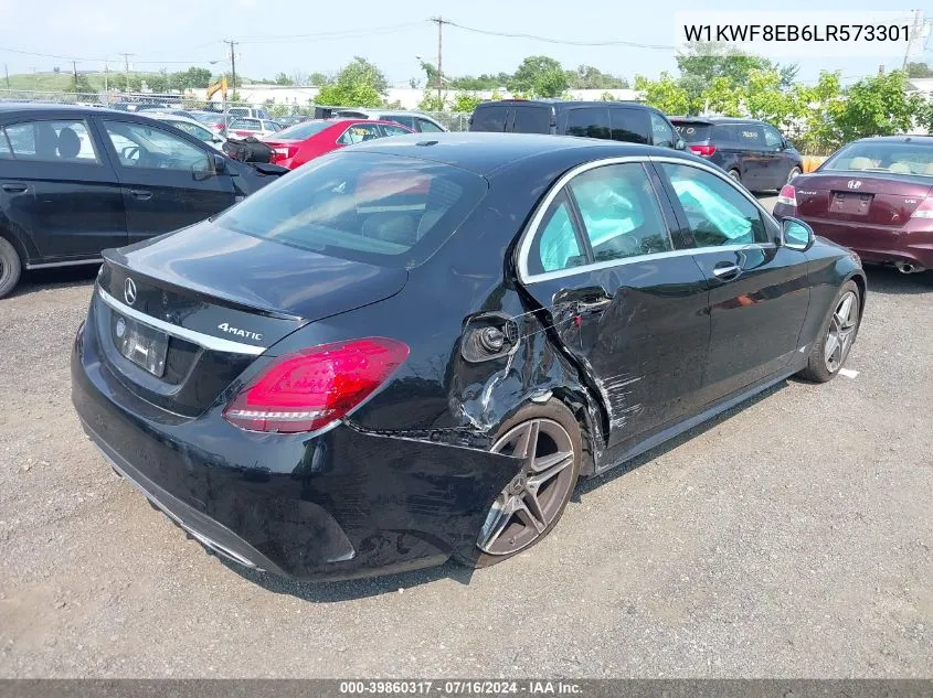 2020 Mercedes-Benz C 300 4Matic VIN: W1KWF8EB6LR573301 Lot: 39860317