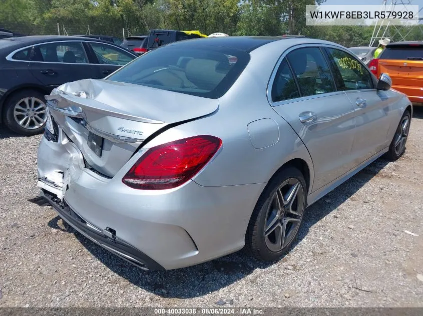 2020 Mercedes-Benz C 300 4Matic VIN: W1KWF8EB3LR579928 Lot: 40033038