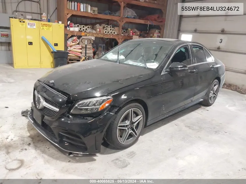 2020 Mercedes-Benz C 300 4Matic VIN: 55SWF8EB4LU324672 Lot: 40085825